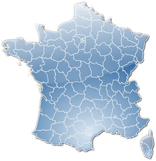 carte d&eacute;partements france