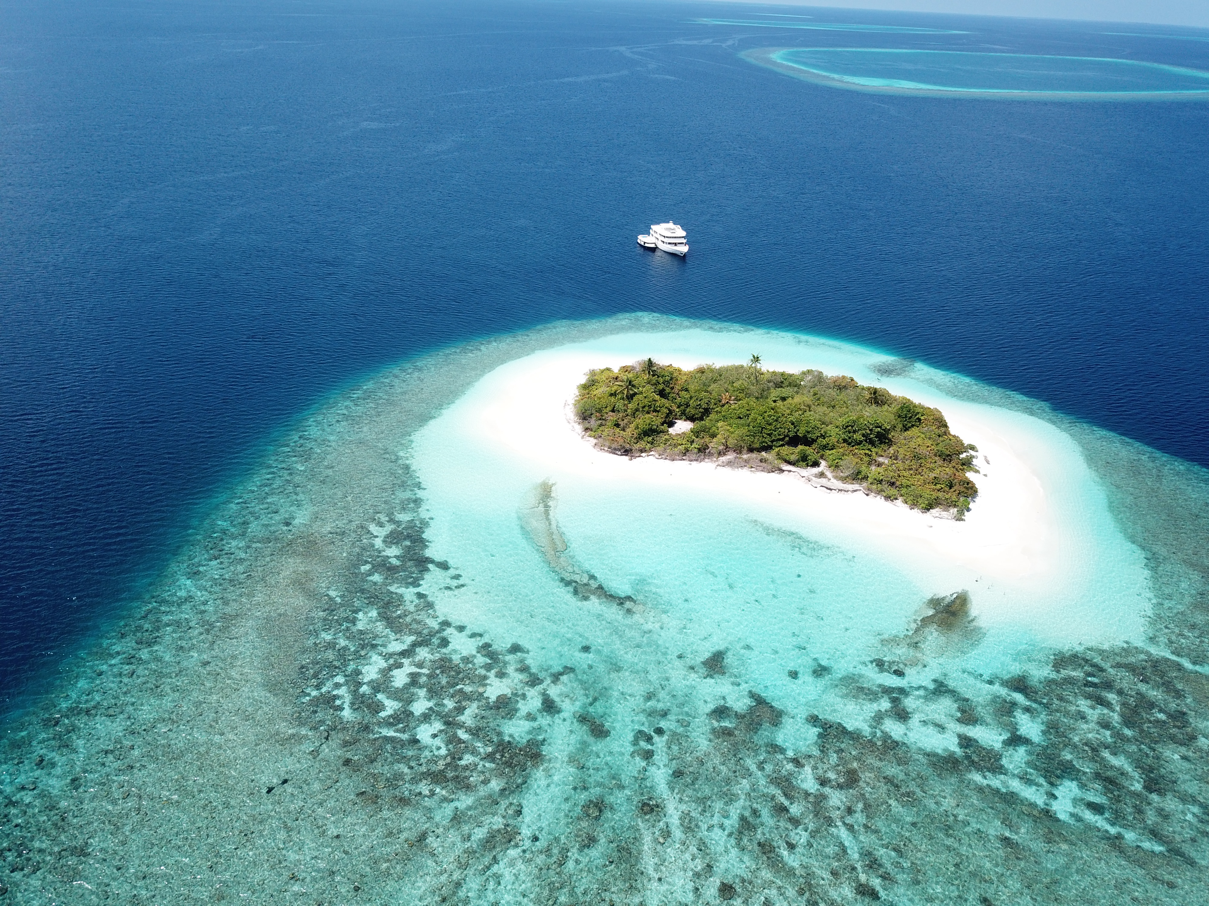 Desert island in Maldives