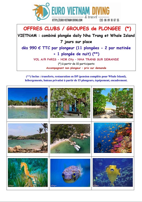 Offres clubs/groupes de plongée Vietnam - Thaïlande - ...