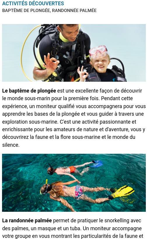 Vendez vos plongées sur Internet